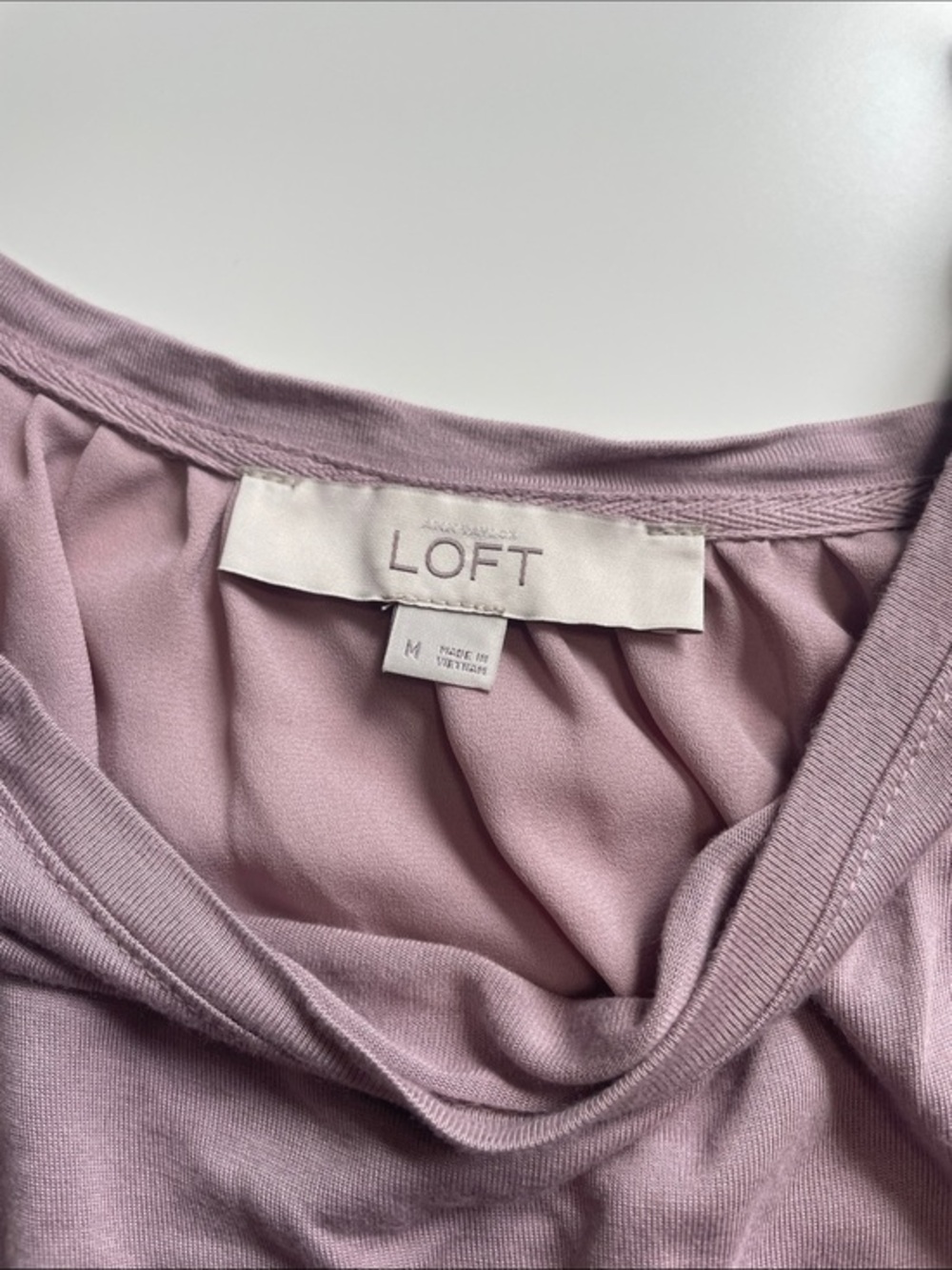 LOFT Short-Sleeve Crewneck Tee in Dusty Mauve